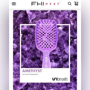UNBRUSH
DETANGLING HAIR BRUSH - AMETHYST